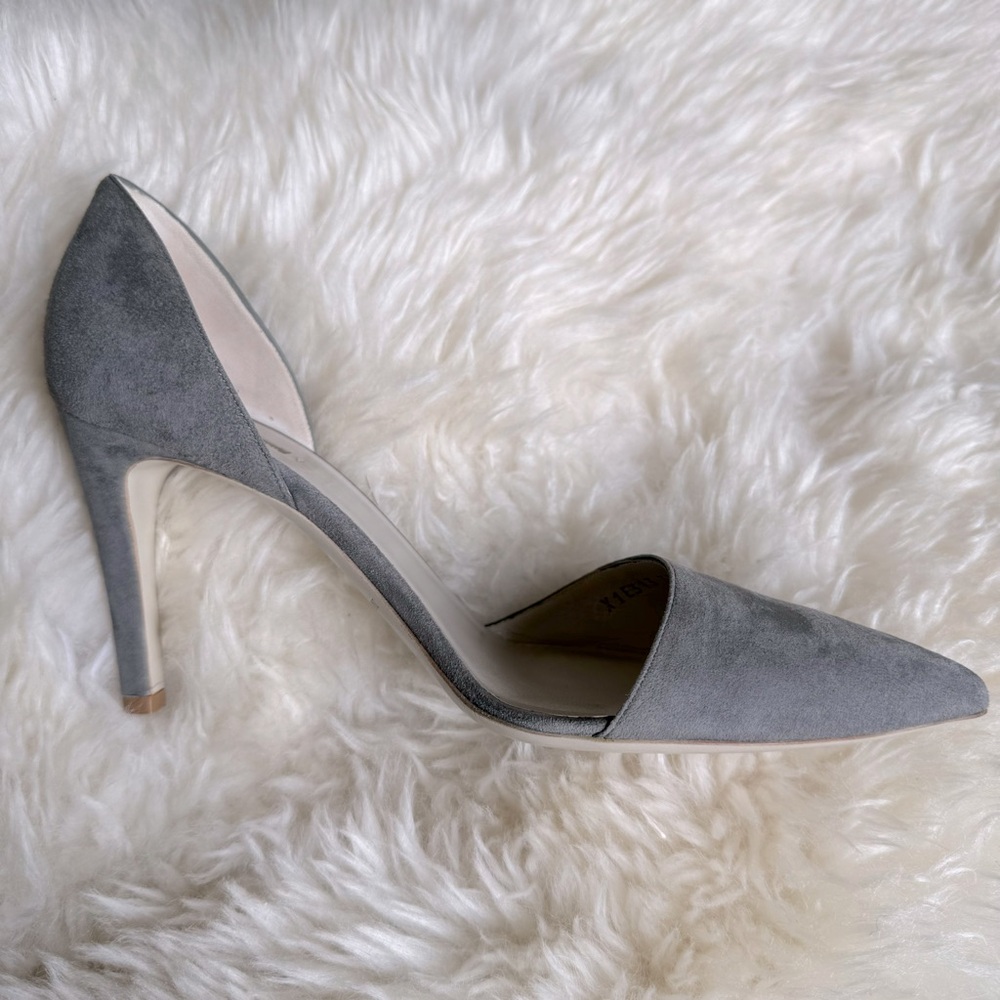 Giorgio Armani Diaz Grey Suede Heels